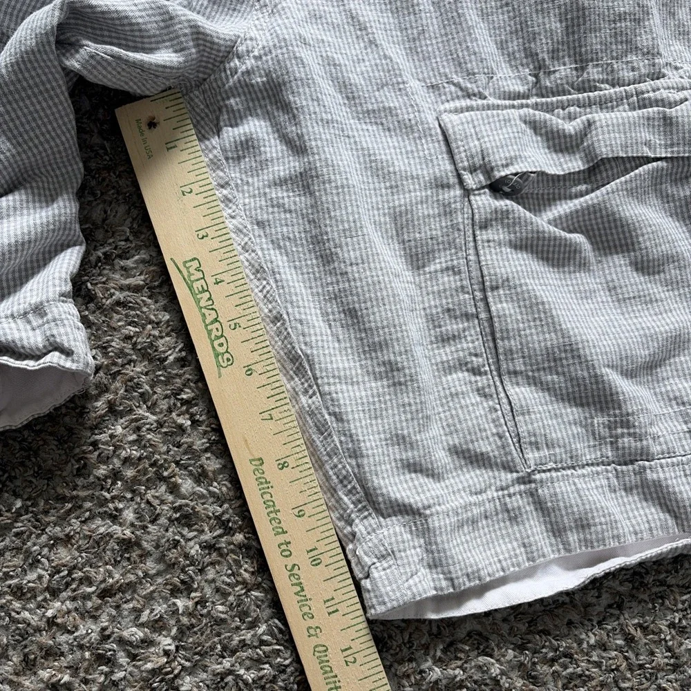 Rocawear Linen Shorts Size 36 Gingham Check Y2K Streetwear 012328